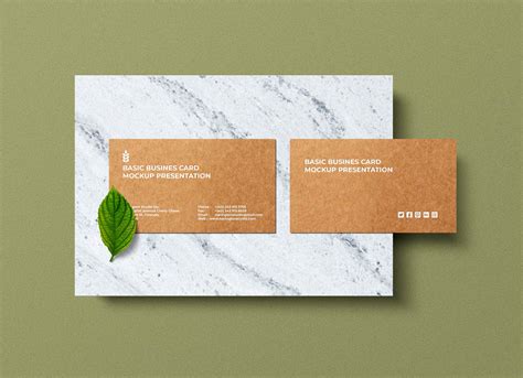 Free Kraft Paper Business Card Mockup PSD - Good Mockups