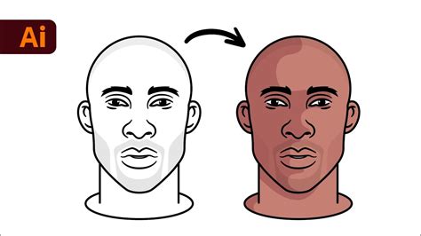 Adobe Illustrator Tutorial How To Draw Face Portraits Kobe Bryant