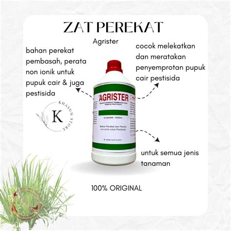 Jual Agrister Liter Perekat Pembasah Perata Agar Pestisida Dapat