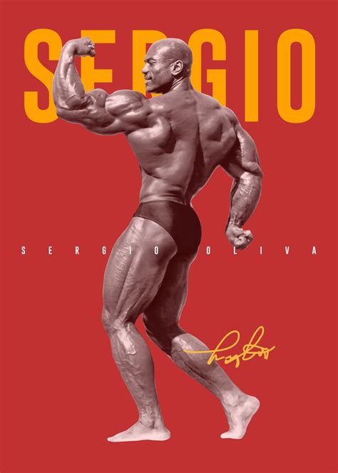 Sergio Oliva Bodybuilder Poster Picture Metal Print Paint By