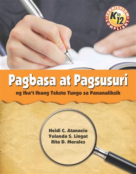 Pagbasa At Pagsulat Ng Iba T Ibang Teksto Tungo Sa Pananaliksik Pdf