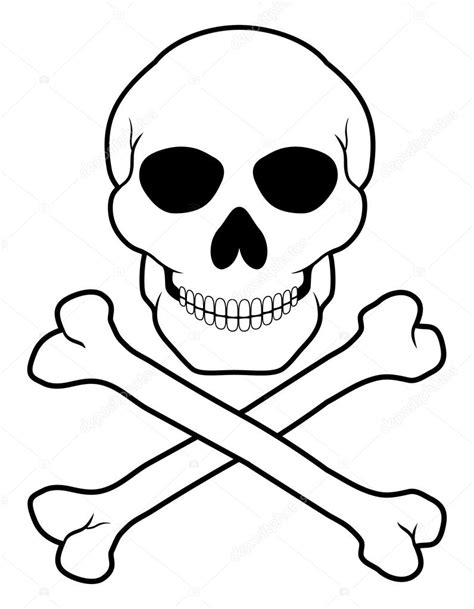 Pirate Skull And Crossbones Vector Illustration Stock Vector By ©kontur