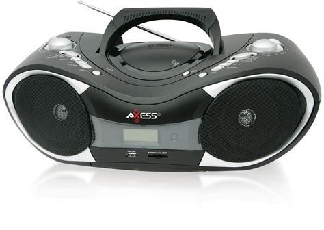 Amazon Axess Pb Portable Mp Cd Boombox With Am Fm Stereo Usb