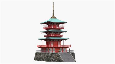 Japanese Temple 3D Model $129 - .3ds .blend .c4d .fbx .max .ma .lxo .obj - Free3D