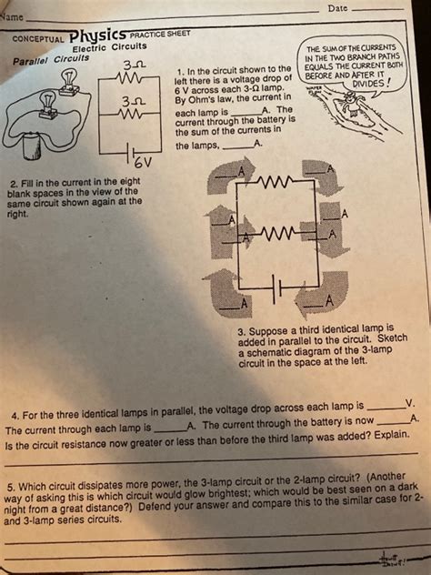 Solved Date Name Conceptual Physics Practice Sheet Electric