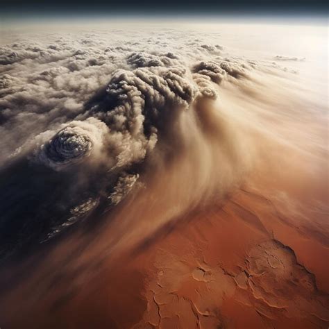 Premium Ai Image A Dust Storm In Progress