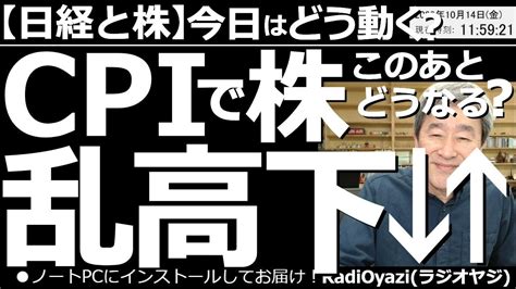 【日経と株－今日はどう動く？】米cpiで株が乱高下！この後どうなる？ 13日に発表された米cpiに伴う、株価の急落と、その後の急騰から、今後の