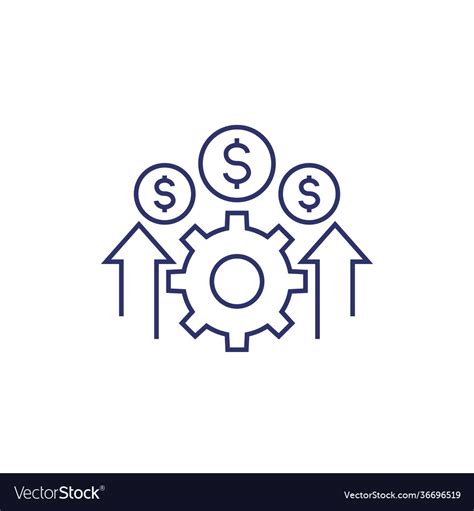 Cost Effective Icon Financial Efficiency Vector Image