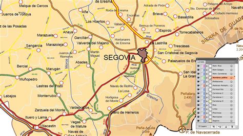 Mapa Vectorial Editable De Segovia Estudio De Sitographics