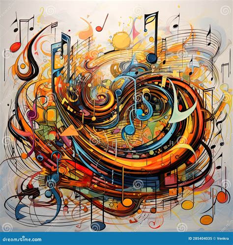 Colorful Music Notes and Symbols Illustration Stock Illustration ...