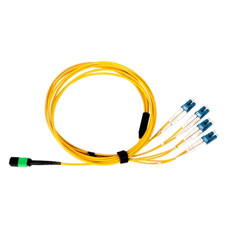 Data Transmission Networks Optical OS2 MPO To LC Duplex Fiber Patch