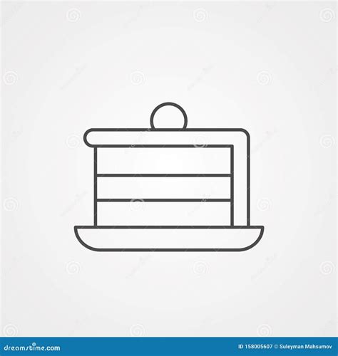 Cake Vector Icon Sign Symbol Stock Vector Illustration Of Black