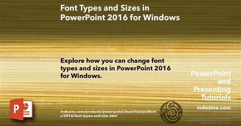 Font Types And Sizes In Powerpoint 2016 For Windows