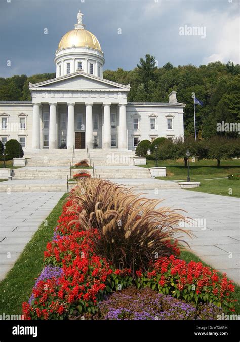 Ajd State Capitol State House Montpelier Vt Vermont Stock