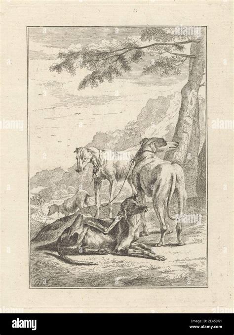 Print Made By George Bickham 16834â€ 1758 British Four Dogs A Pl