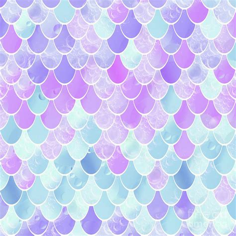 Mermaids Art Pink Blue Purple Mermaid Tail Design Digital Art By