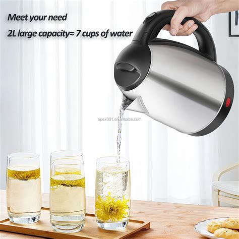 Popular Electric Kettle 2l Hot Water Kettle Stainless Steel Electric Kettle Wasserkocher Bpa