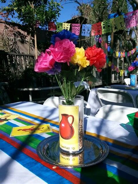 Loteria Themed Centerpiece Xxv Mexican Party Theme Mexican Birthday