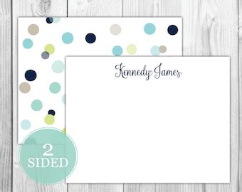 Polka Dot Stationery Etsy