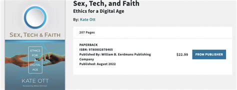 Sex Tech And Faith Sexual Ethics For A Digital Age Review Rick