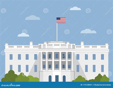 White house Washington DC. stock illustration. Illustration of business - 119128841