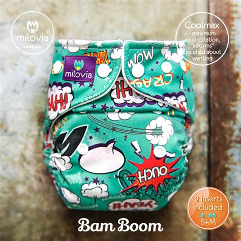 Milovia Unique Bam Boom Coolmax Pocket Diaper Billenboetiek