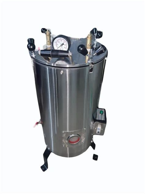 Vertical Stainless Steel Hospital Autoclave Sterilizer Single Wall At