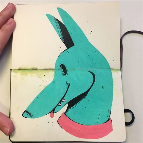 My Posca Marker Drawing Of A Dog Illustration