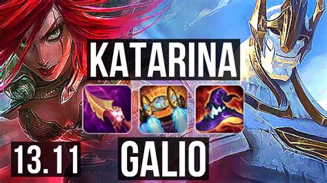 KATA Vs GALIO MID 3 1M Mastery 8 Solo Kills 1100 Games 22 4 5