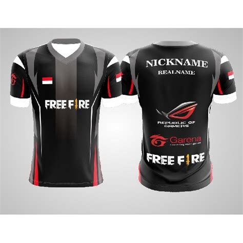 Jual Jersey Gaming Baju Kaos Free Fire Mobile Legends Pubg Esport Murah