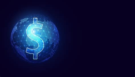 Mundo abstracto y finanzas digitales dólar cambio de moneda dólares y