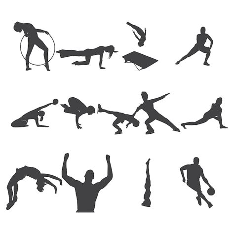 Iconos y símbolos de deportes olímpicos vectoriales Vector Premium