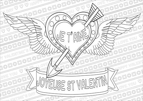 Coeur De Saint Valentin Coloriages Saint Valentin Difficiles Pour Adultes