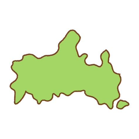 簡略化した広島県の地図のイラスト 商用okの無料イラスト素材サイト ツカッテ