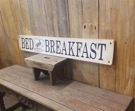 Bed and Breakfast Rustic Wood Sign Kitchen Cabin Lodge | Etsy