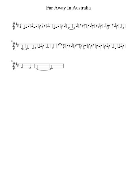 Far Away In Australia Sheet music for Piano (Solo) | Musescore.com