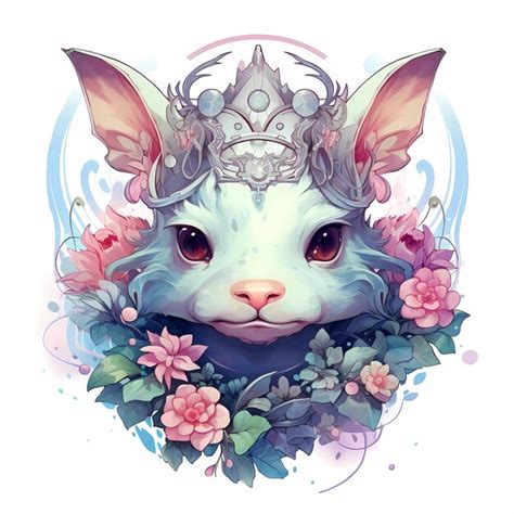 Premium Ai Image A Pig With Flowers And A Picture Of A Pig With An