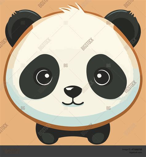 Panda Bear Face Cartoon