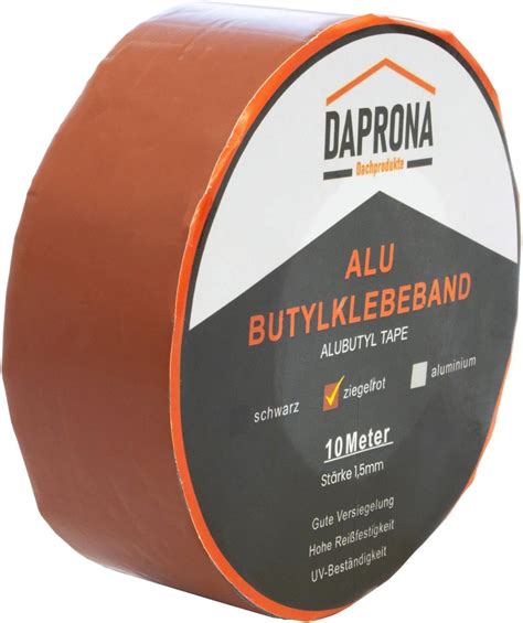 DAPRONA Butylband Panzertape 10m x 50mm 1 Stück Ziegelrot