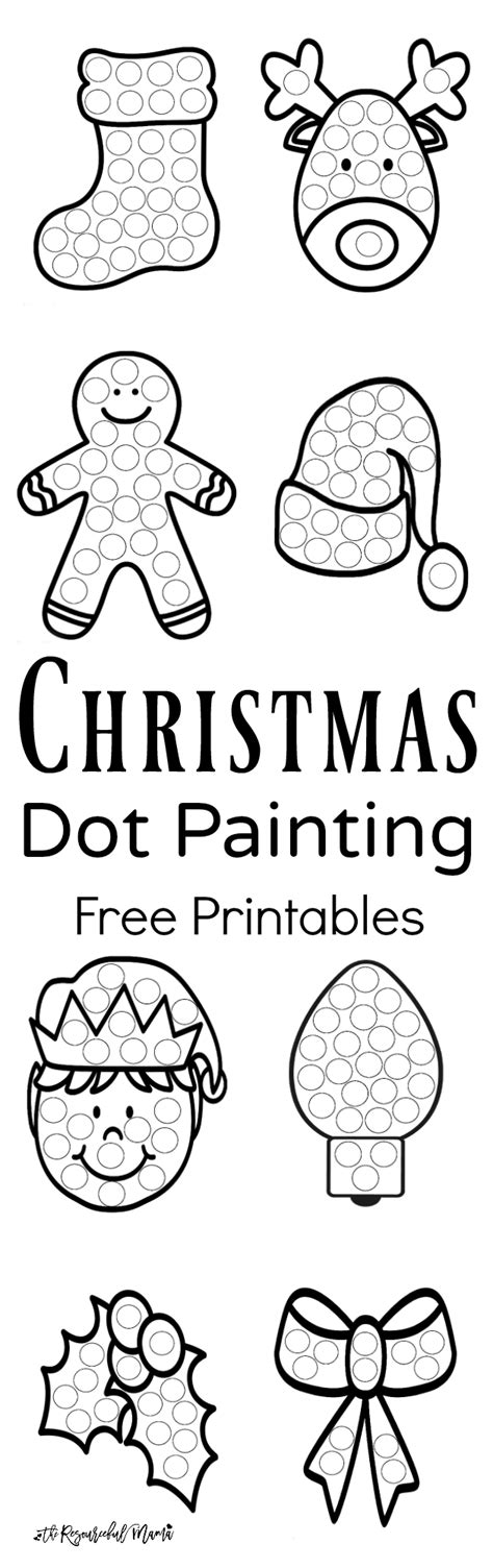 Christmas Dot Painting {Free Printables} - The Resourceful Mama