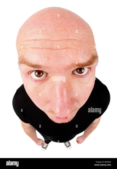 Bald Headed Man Looking Into The Camera Stock Photo Alamy