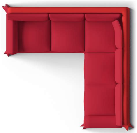 L Shape Sofa Top View Png