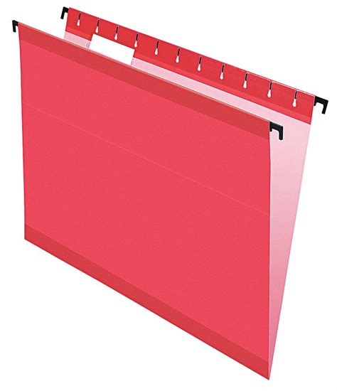 Pendaflex Hanging File Folders Red Pk20 23k887pfx615215red Grainger