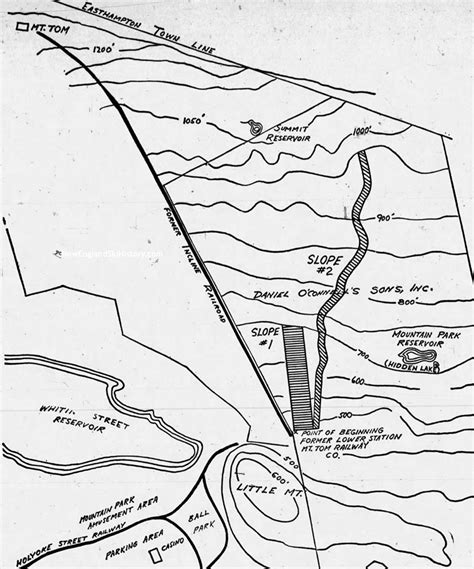 1960 Mt Tom Development Map New England Ski Map Database