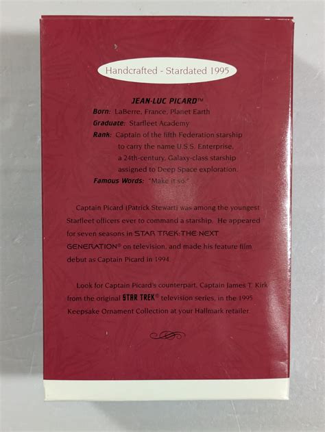 Hallmark Ornament Captain Jean-Luc Picard 1995 NRFB – Doll Peddlar