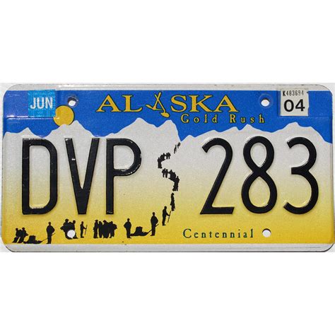 2004 Alaska Gold Rush #DVP-283 | Real AK License Plates