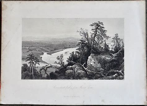 Antique Engraving Print Connecticut Valley From Mount Tom 1876