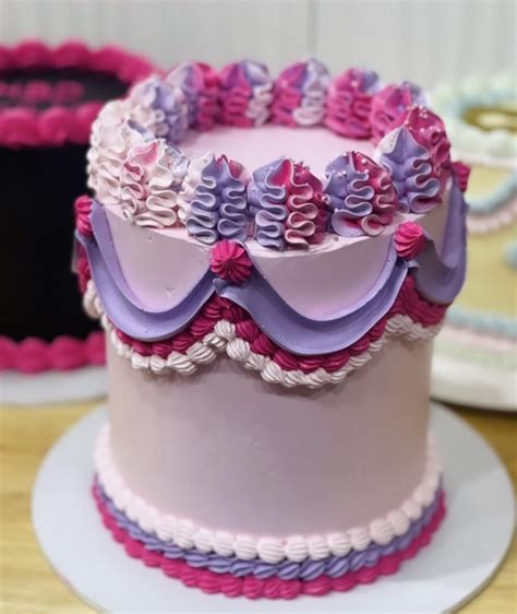 Round Pink And Purple Carousel Vintage Cake Sugar Whipped Cakes Website