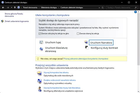 Jak włączyć Narratora w Windows 10