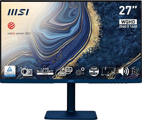 MSI Modern MD272QP Ultramarine 27 Monitor WQHD 2560 X 1440 75Hz